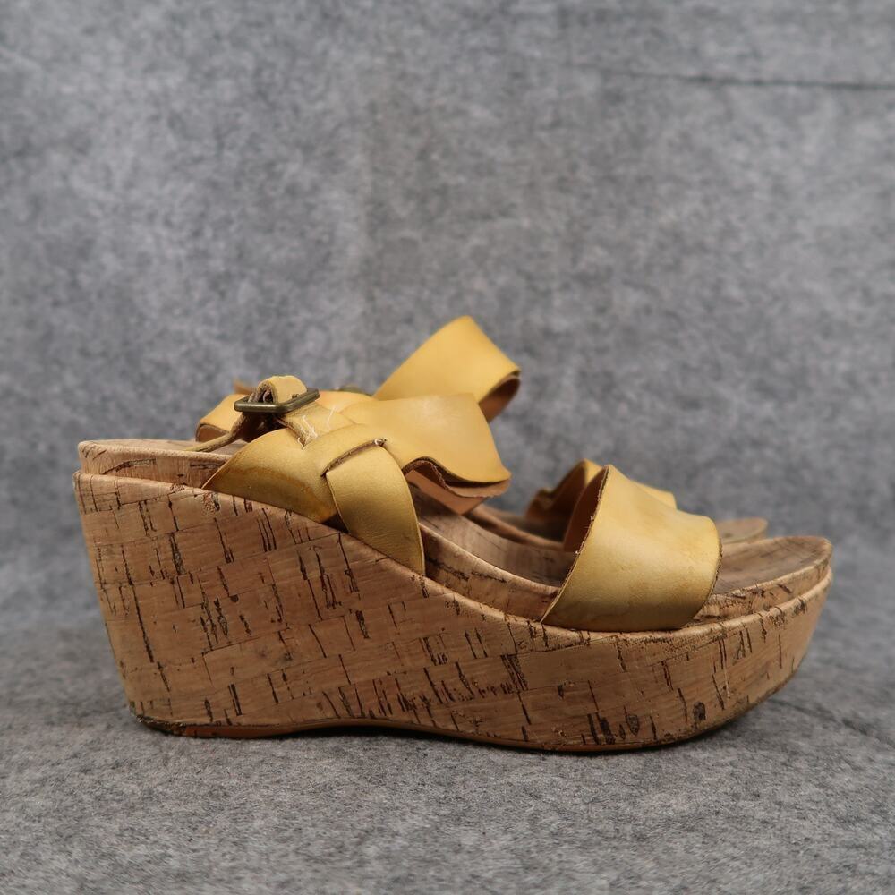 Kork Ease Shoes Womens 6 Sandals Platform Wedge Buckle Strap Leather Fashion
